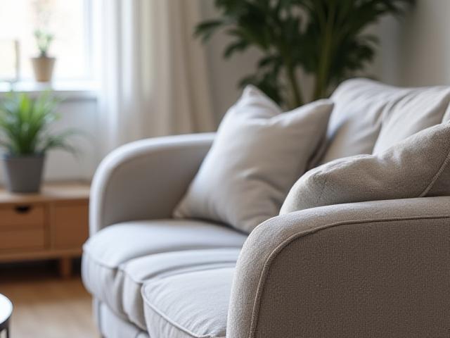 Moderne sofa i lys stue